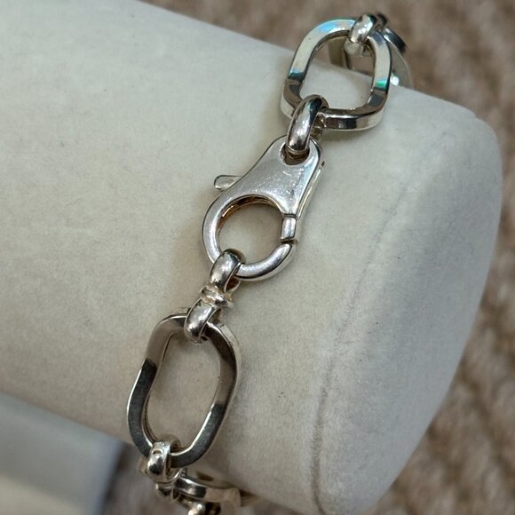 Chain Link Sterling Silver Bracelet - Picture 3 of 9